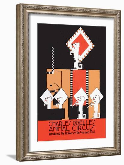 Charles Prelle's Animal Circus-null-Framed Art Print