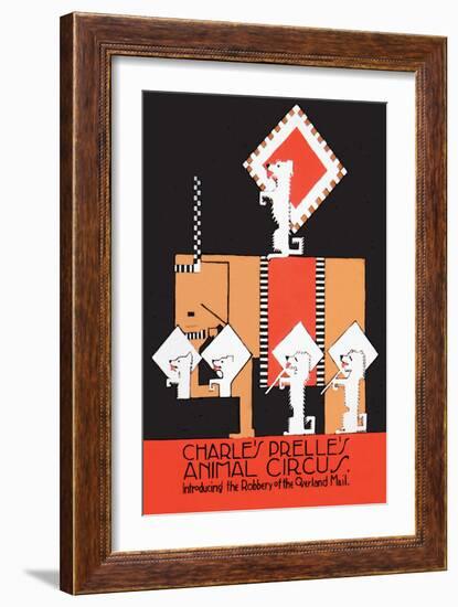 Charles Prelle's Animal Circus-null-Framed Art Print