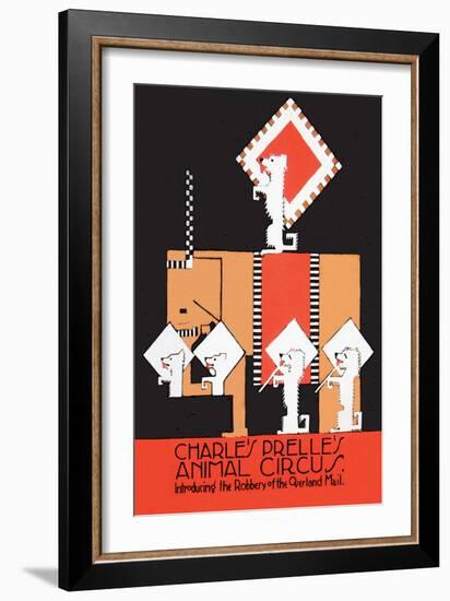 Charles Prelle's Animal Circus-null-Framed Art Print