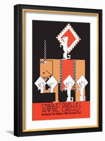 Charles Prelle's Animal Circus-null-Framed Art Print