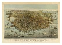 San Francisco Birds Eye View, c.1878-Charles R^ Parsons-Framed Art Print