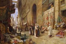 A Street Scene in Cairo-Charles Robertson-Mounted Photographic Print