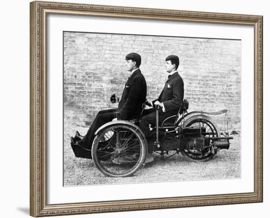 Charles Rolls and Louis Paul in a Bollee, C1897-C1904-null-Framed Photographic Print