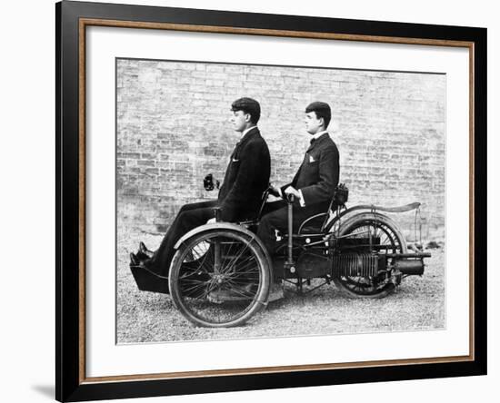 Charles Rolls and Louis Paul in a Bollee, C1897-C1904-null-Framed Photographic Print