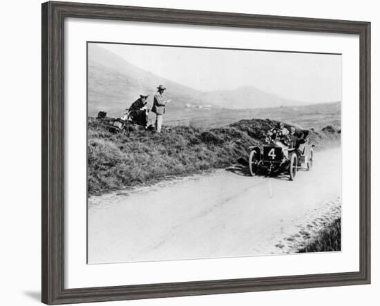 Charles Rolls on the Way to Winning the Isle of Man Tt Race in a 20 Hp Rolls-Royce, 1906-null-Framed Photographic Print