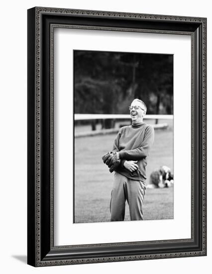 Charles Schulz, Creator of "Peanuts" at Home in Sebastopol, California. 1967-Bill Ray-Framed Photographic Print