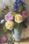 Roses and Delphinium in a Vase-Charles Slater-Premier Image Canvas