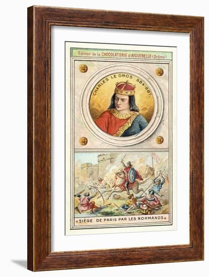 Charles the Fat and the Siege of Paris by the Vikings, 885-886-null-Framed Giclee Print