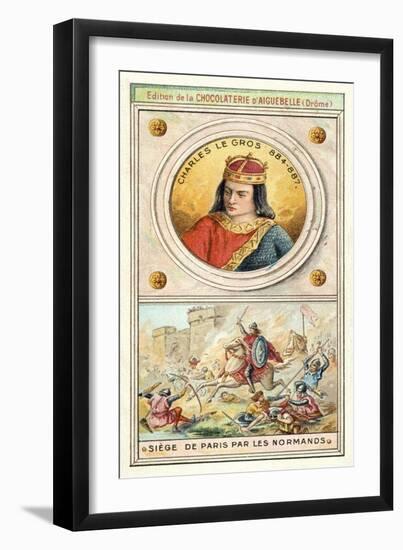 Charles the Fat and the Siege of Paris by the Vikings, 885-886-null-Framed Giclee Print