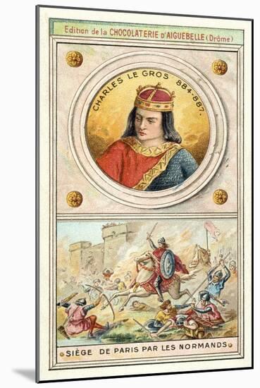 Charles the Fat and the Siege of Paris by the Vikings, 885-886-null-Mounted Giclee Print