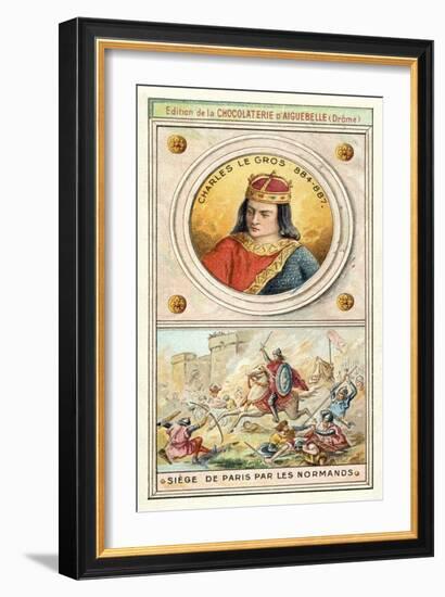 Charles the Fat and the Siege of Paris by the Vikings, 885-886-null-Framed Giclee Print