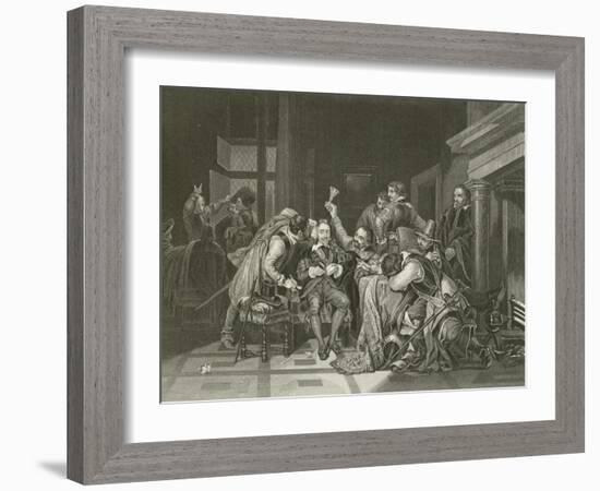 Charles the First in the Guard Room-Hippolyte Delaroche-Framed Giclee Print