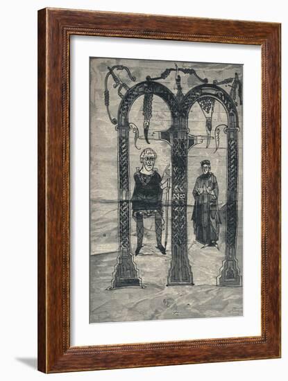 'Charles The Great and His Wife, after the Earliest Portrait', c775, (1907)-Unknown-Framed Giclee Print