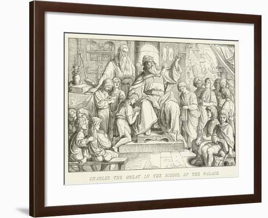 Charles the Great in the School of the Palace-null-Framed Giclee Print