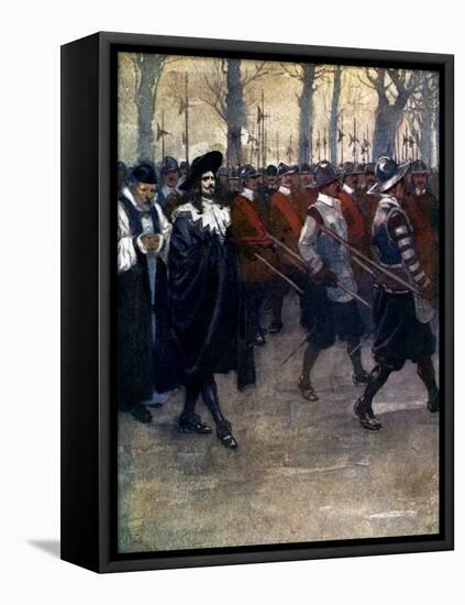 Charles the King Walked for the Last Time Through the Streets of London, 1649-AS Forrest-Framed Premier Image Canvas