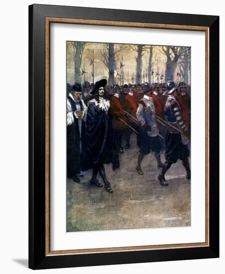 Charles the King Walked for the Last Time Through the Streets of London, 1649-AS Forrest-Framed Giclee Print