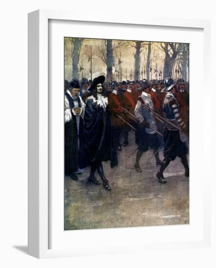 Charles the King Walked for the Last Time Through the Streets of London, 1649-AS Forrest-Framed Giclee Print