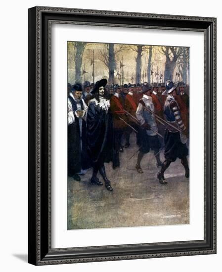 Charles the King Walked for the Last Time Through the Streets of London, 1649-AS Forrest-Framed Giclee Print