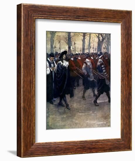 Charles the King Walked for the Last Time Through the Streets of London, 1649-AS Forrest-Framed Giclee Print