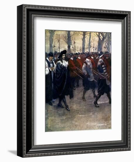 Charles the King Walked for the Last Time Through the Streets of London, 1649-AS Forrest-Framed Giclee Print