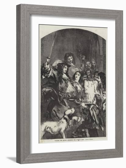 Charles the Second Knighting the Loin of Beef-null-Framed Giclee Print