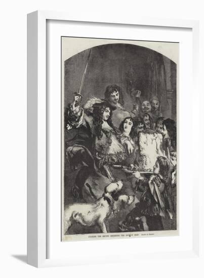 Charles the Second Knighting the Loin of Beef-null-Framed Giclee Print