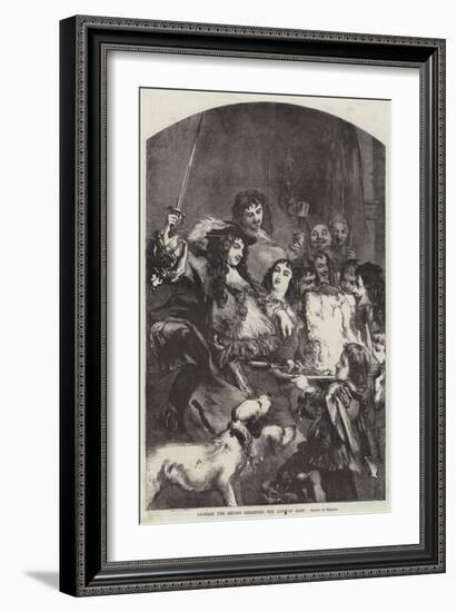 Charles the Second Knighting the Loin of Beef-null-Framed Giclee Print