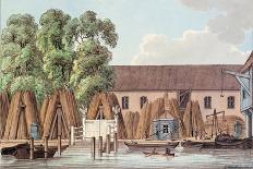 View of the Coade Stone Factory in Narrow Wall, Lambeth, London, 1801-Charles Tomkins-Framed Giclee Print