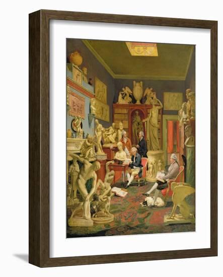 Charles Townley and His Friends in the Towneley Gallery, 33 Park Street, Westminster, 1781-83-Johann Zoffany-Framed Giclee Print