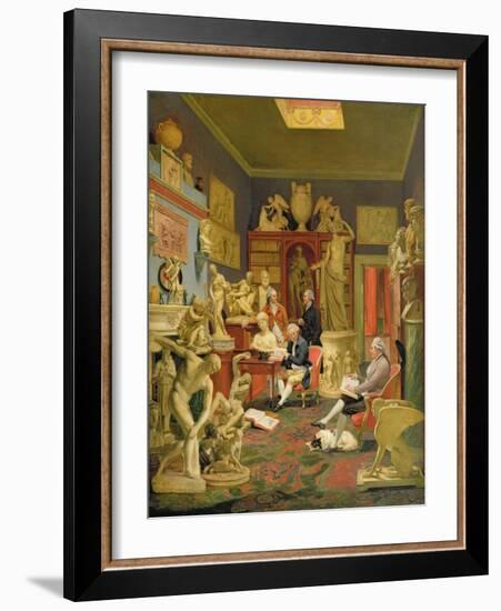 Charles Townley and His Friends in the Towneley Gallery, 33 Park Street, Westminster, 1781-83-Johann Zoffany-Framed Giclee Print