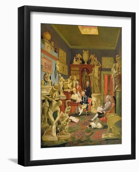 Charles Townley and His Friends in the Towneley Gallery, 33 Park Street, Westminster, 1781-83-Johann Zoffany-Framed Giclee Print