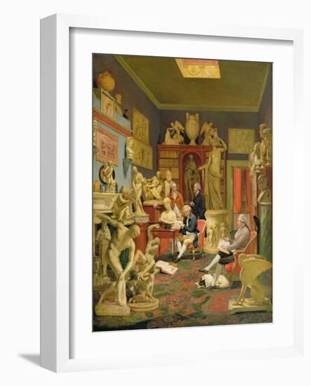 Charles Townley and His Friends in the Towneley Gallery, 33 Park Street, Westminster, 1781-83-Johann Zoffany-Framed Giclee Print