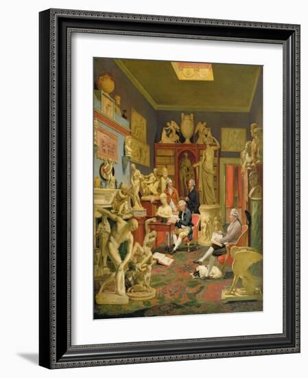 Charles Townley and His Friends in the Towneley Gallery, 33 Park Street, Westminster, 1781-83-Johann Zoffany-Framed Giclee Print