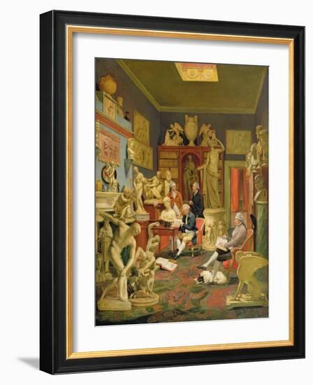 Charles Townley and His Friends in the Towneley Gallery, 33 Park Street, Westminster, 1781-83-Johann Zoffany-Framed Giclee Print