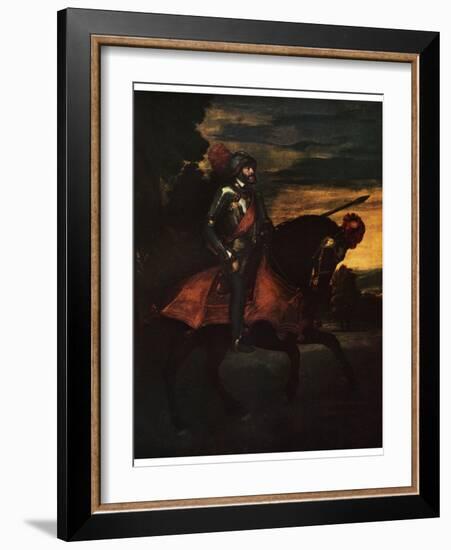 Charles V, Holy Roman Emperor, 1548-Titian (Tiziano Vecelli)-Framed Giclee Print