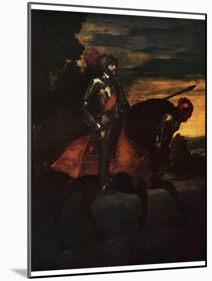 Charles V, Holy Roman Emperor, 1548-Titian (Tiziano Vecelli)-Mounted Giclee Print