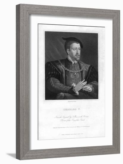 Charles V, Holy Roman Emperor-W Holl-Framed Giclee Print