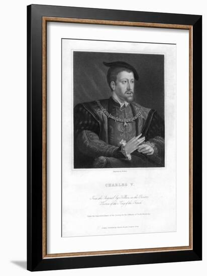 Charles V, Holy Roman Emperor-W Holl-Framed Giclee Print