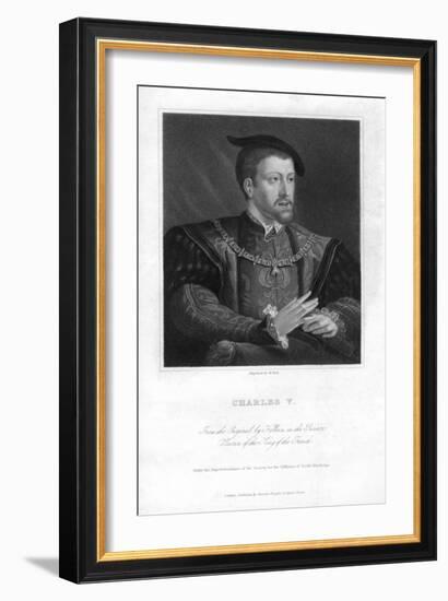 Charles V, Holy Roman Emperor-W Holl-Framed Giclee Print