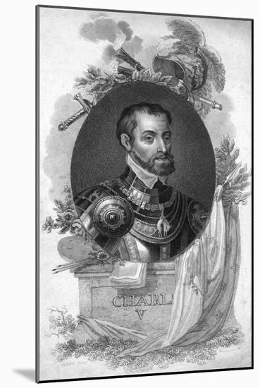 Charles V, Holy Roman Emperor-Titian (Tiziano Vecelli)-Mounted Giclee Print