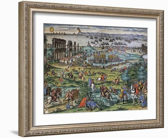 Charles V's Army Against Tunis, 1535-Franz Hogenberg-Framed Giclee Print