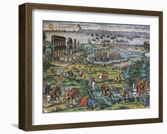 Charles V's Army Against Tunis, 1535-Franz Hogenberg-Framed Giclee Print