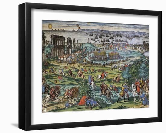 Charles V's Army Against Tunis, 1535-Franz Hogenberg-Framed Giclee Print