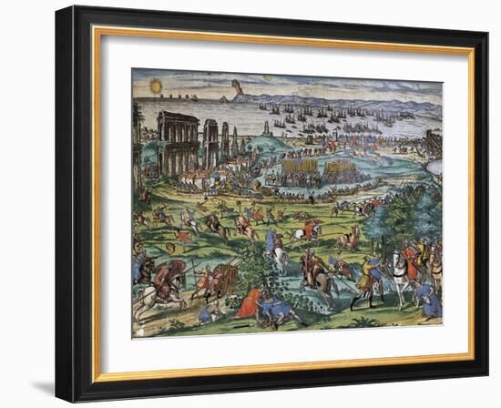 Charles V's Army Against Tunis, 1535-Franz Hogenberg-Framed Giclee Print