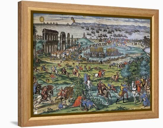 Charles V's Army Against Tunis, 1535-Franz Hogenberg-Framed Premier Image Canvas