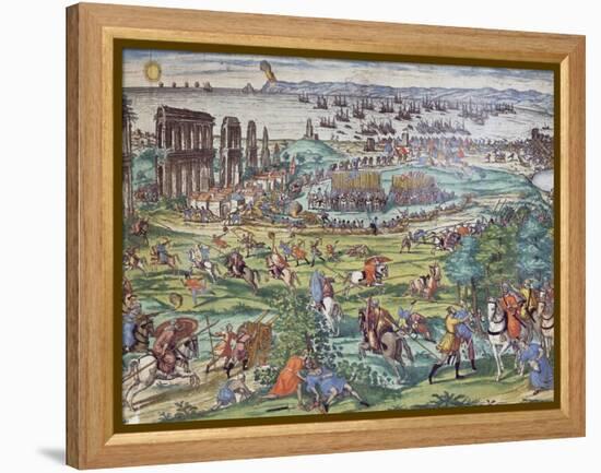 Charles V's Army Against Tunis, 1535-Franz Hogenberg-Framed Premier Image Canvas