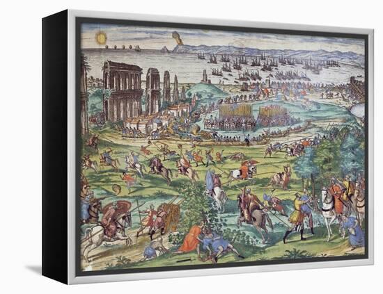 Charles V's Army Against Tunis, 1535-Franz Hogenberg-Framed Premier Image Canvas