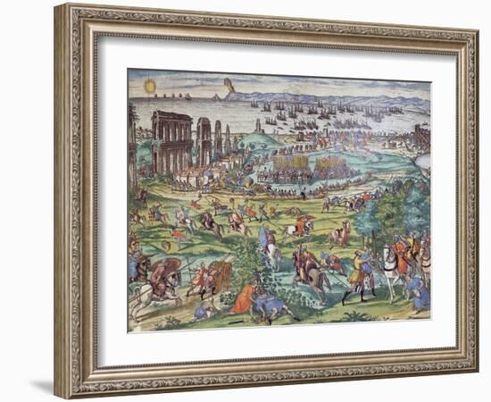 Charles V's Army Against Tunis, 1535-Franz Hogenberg-Framed Giclee Print