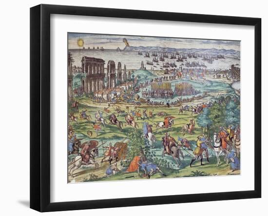 Charles V's Army Against Tunis, 1535-Franz Hogenberg-Framed Giclee Print