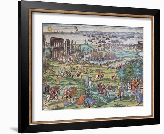 Charles V's Army Against Tunis, 1535-Franz Hogenberg-Framed Giclee Print